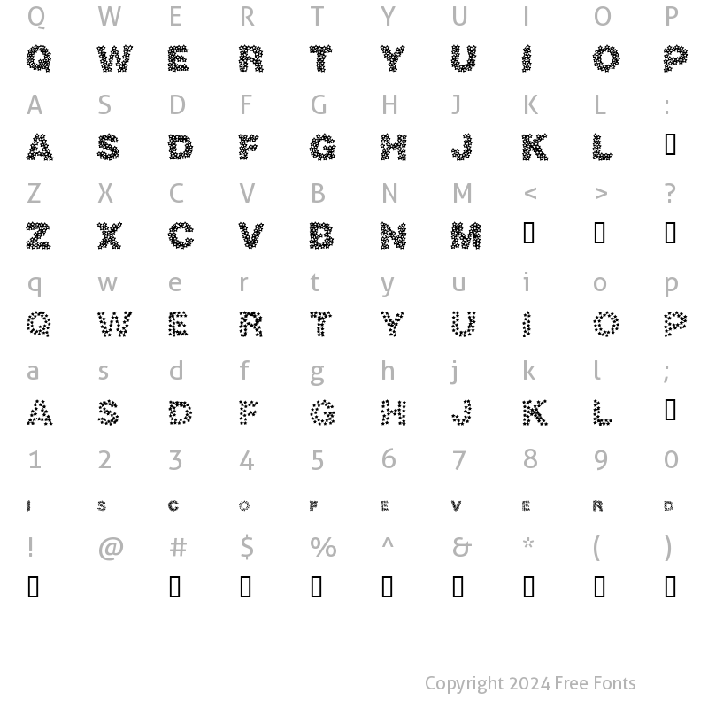 Character Map of discotech Regular