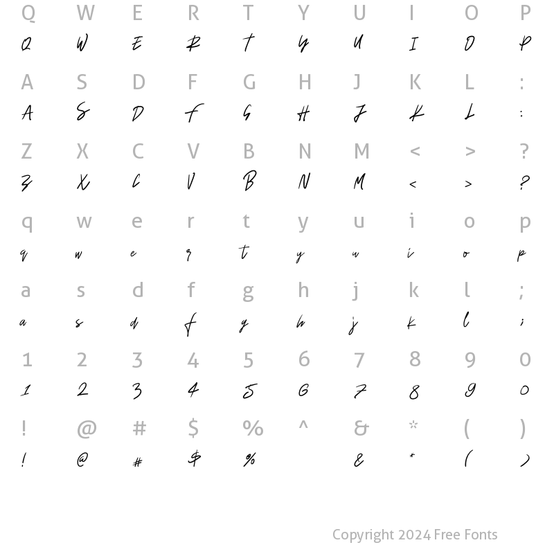 Character Map of Discoteque Regular