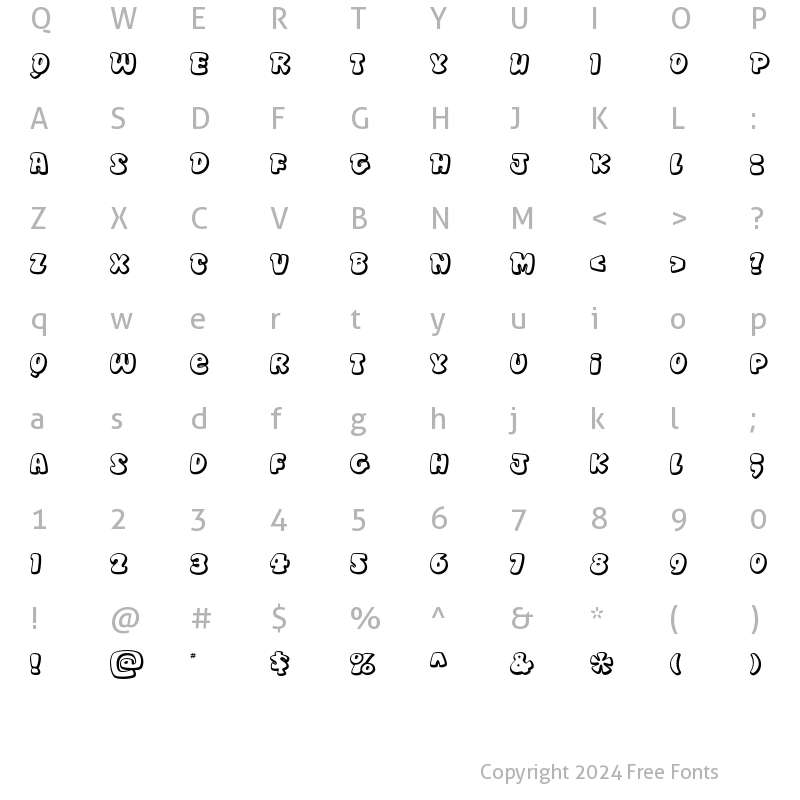 Character Map of Disko Regular