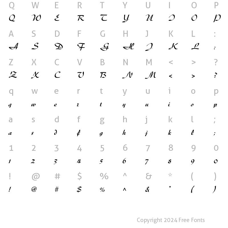 Character Map of Diskus LT Std Bold