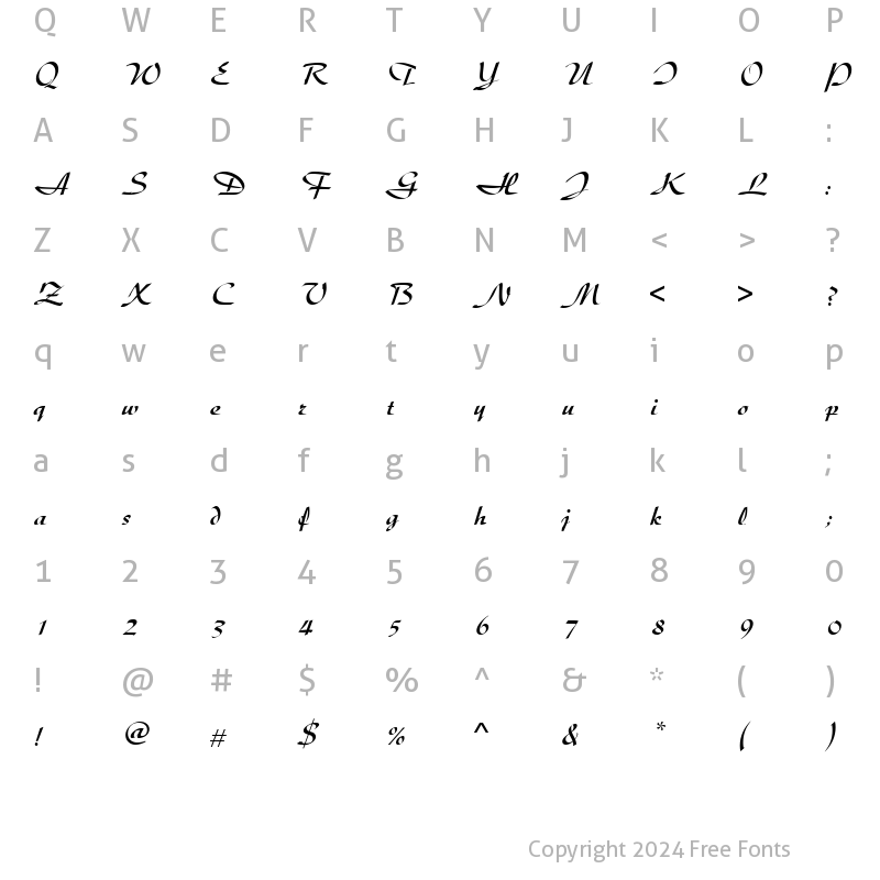 Character Map of DiskusDMed Regular