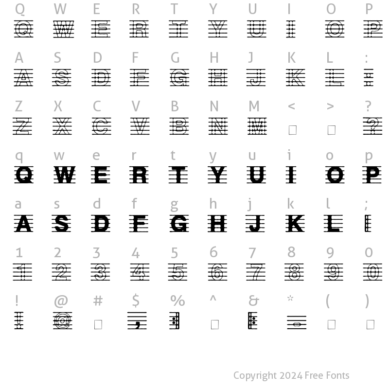 Character Map of distracted musician Regular