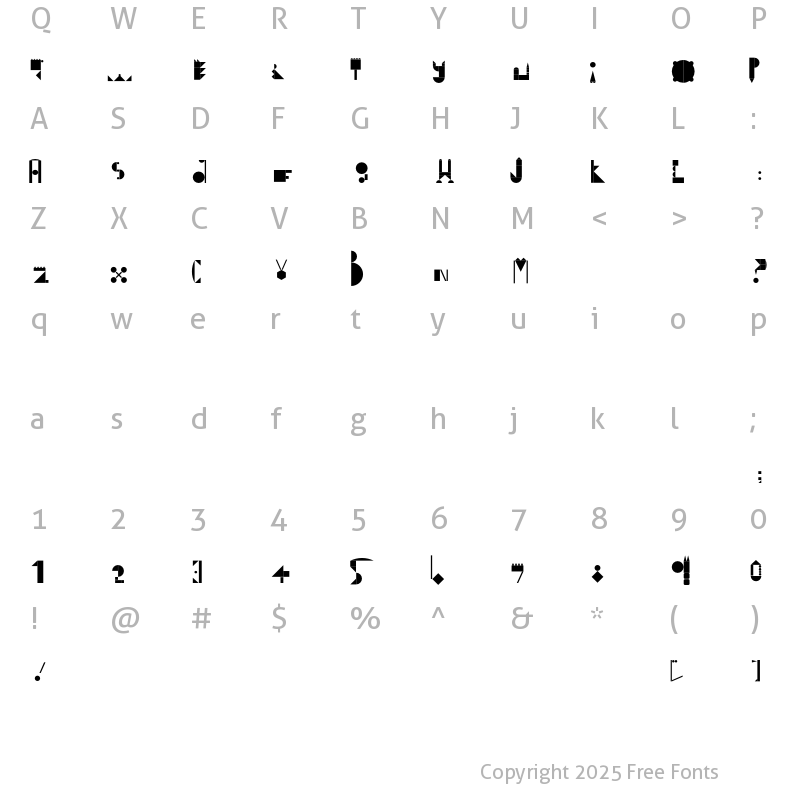 Character Map of DIY Foundations Regular