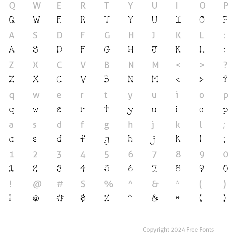 Character Map of DJ Goo Regular