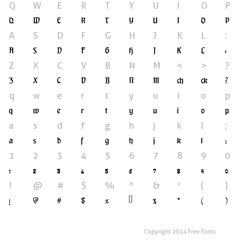 Character Map of djadli_OTFal-Qabas Regular