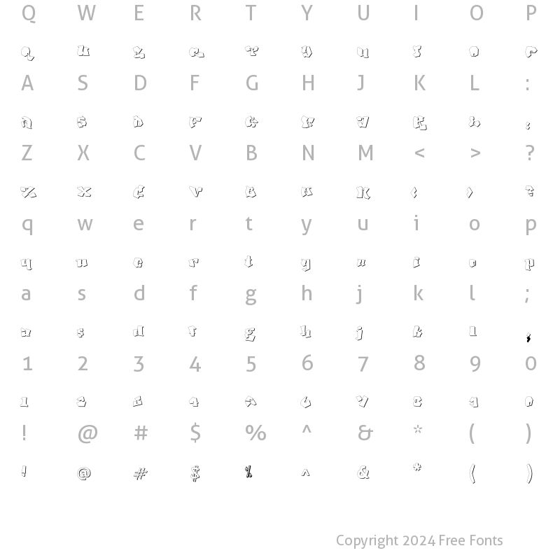 Character Map of djadli_Tachkili-Shadow Regular