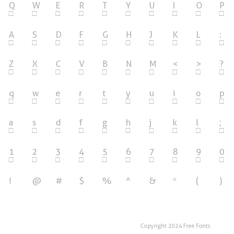 Character Map of Djerba simplified Medium