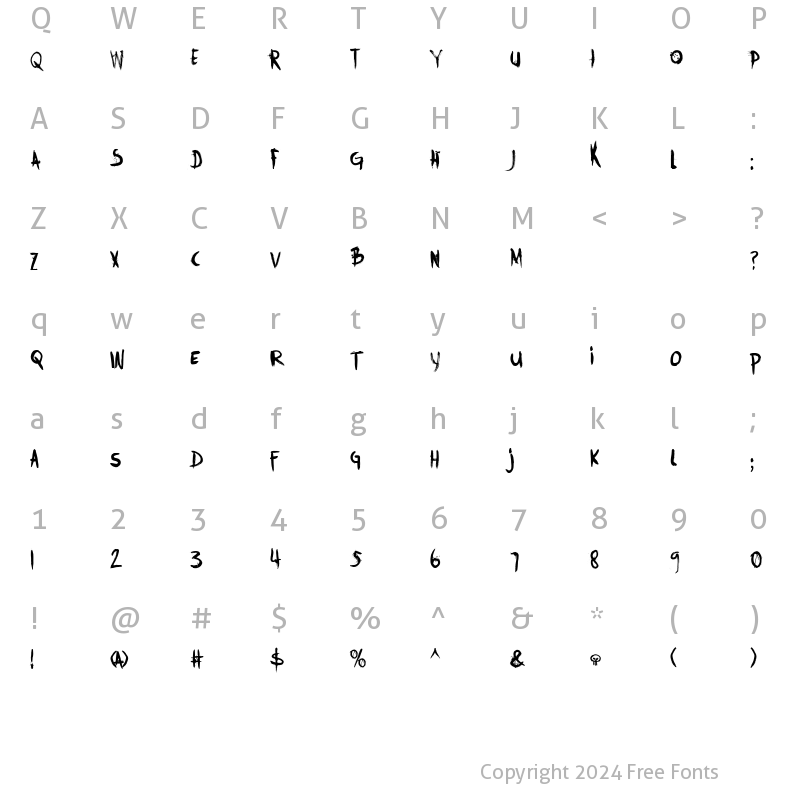 Character Map of DK Trollslayer Regular