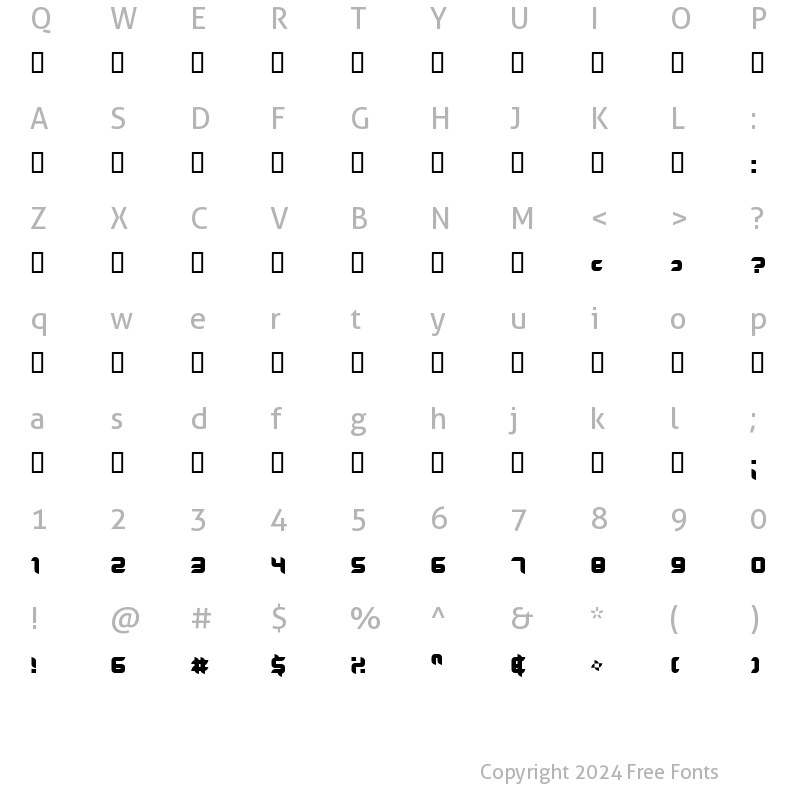 Character Map of Dlilah Bold