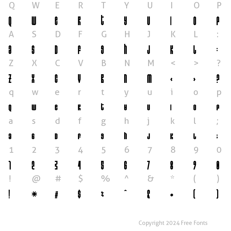 Character Map of Do not eat this Fat Regular