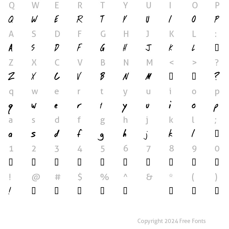 Character Map of DobiType Regular