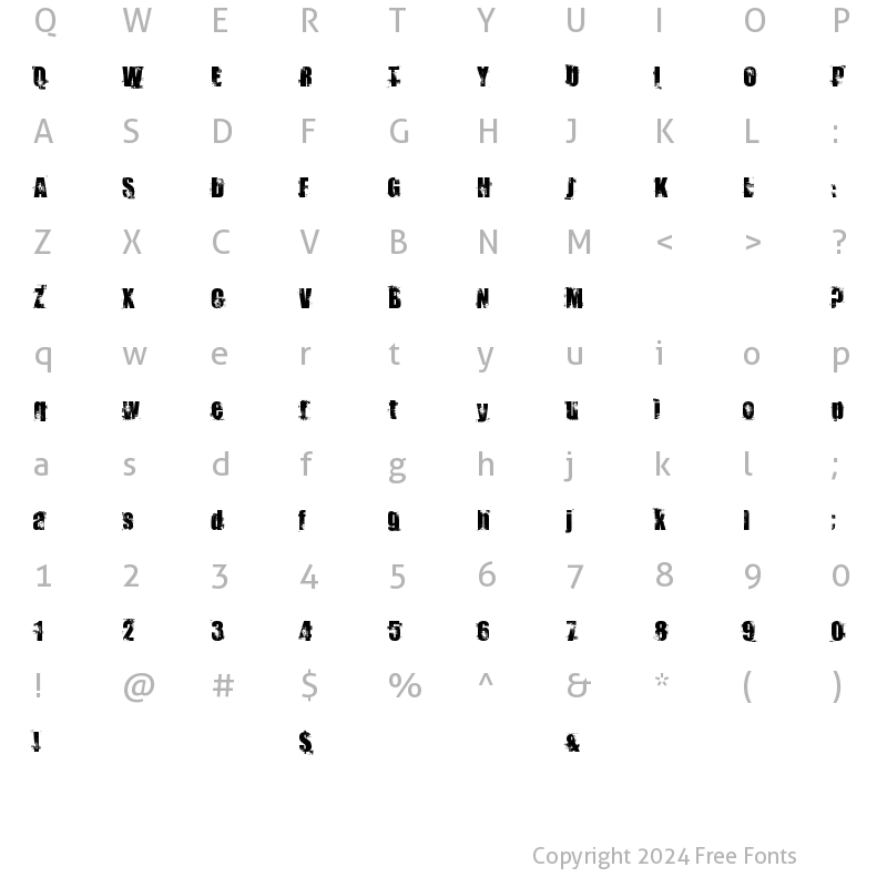 Character Map of Docteur Atomic Regular