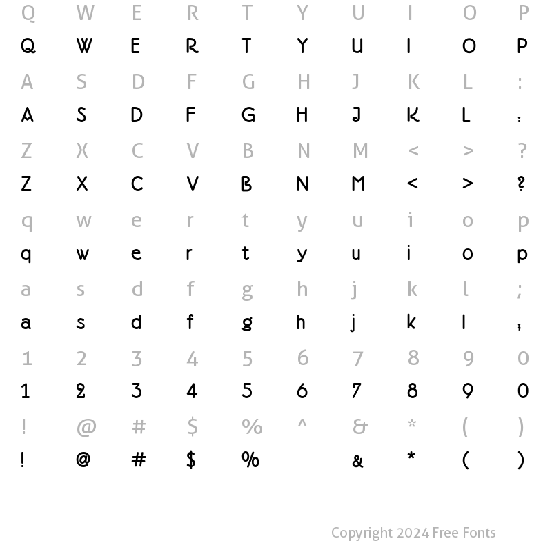 Character Map of Doctor Jekyll NF Regular