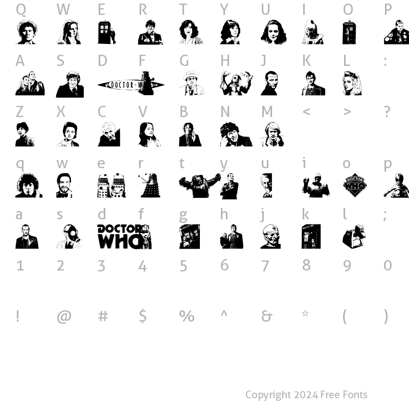 Character Map of Doctor Who 2006 Regular
