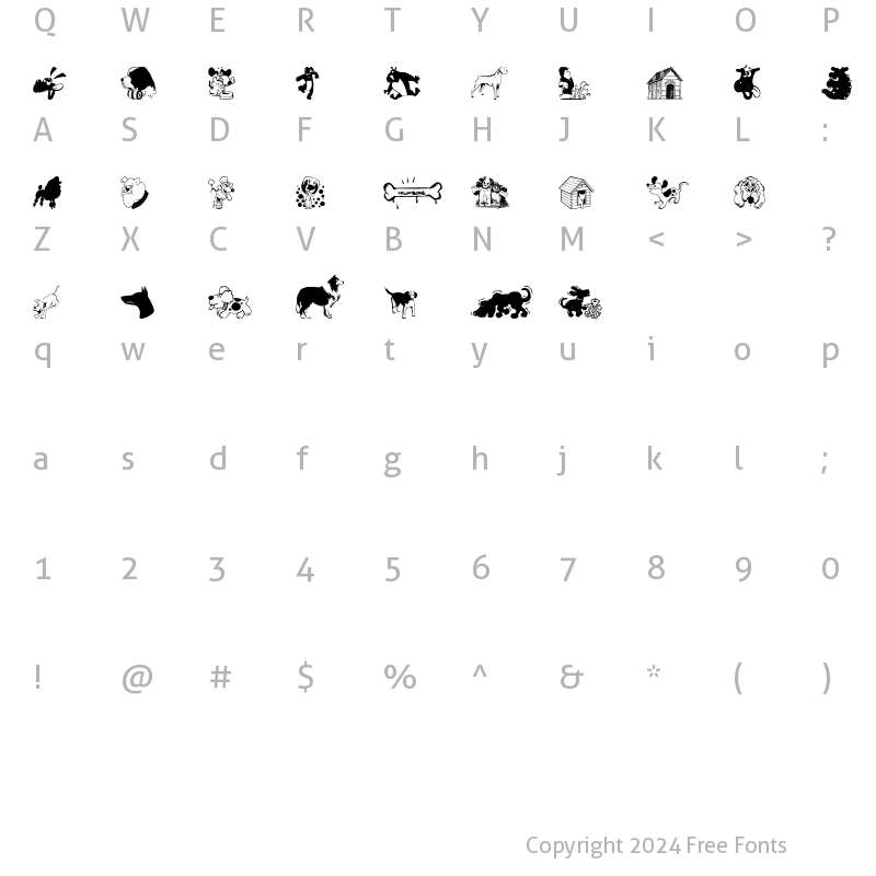 Character Map of dog_csp Regular