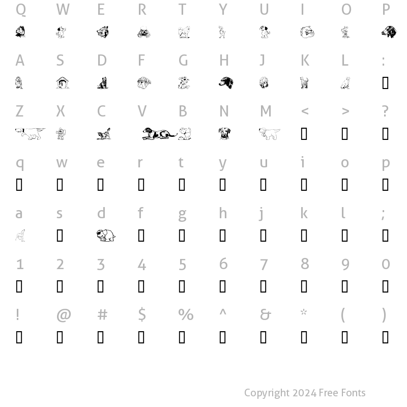 Character Map of DoggArt Regular