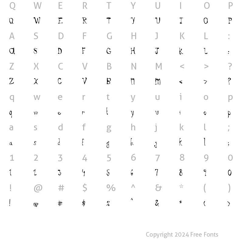 Character Map of Doghouse Medium