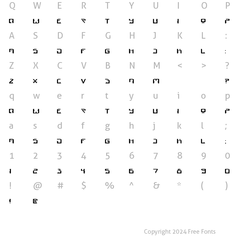 Character Map of Dogma Regular