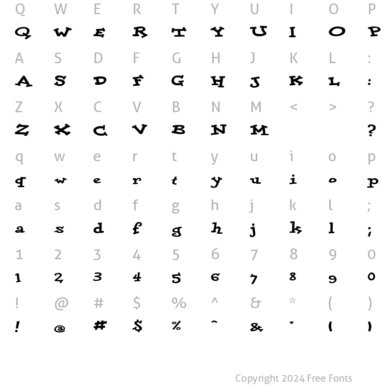 Character Map of DoloresBlack Regular