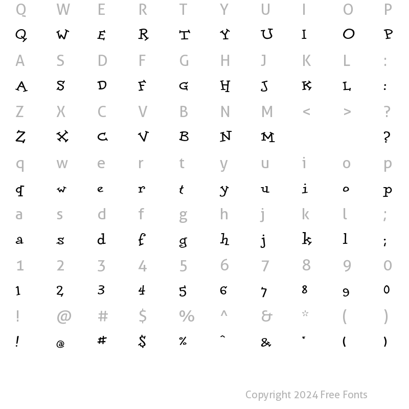 Character Map of DoloresCyr Bold