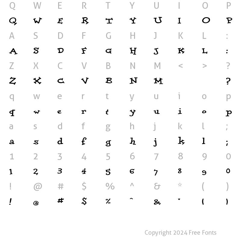 Character Map of DoloresCyr ExtraBold Regular