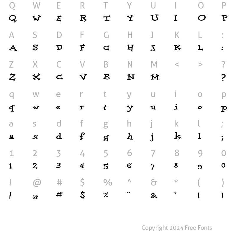 Character Map of DoloresCyr-ExtraBold Regular