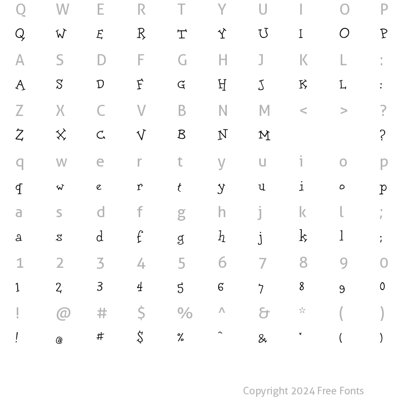 Character Map of DoloresCyr Regular