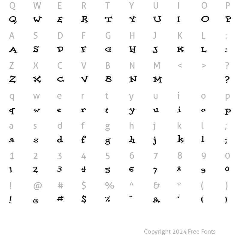 Character Map of DoloresExtraBold Regular