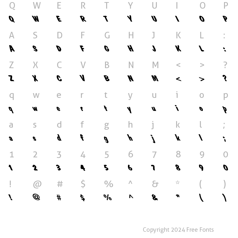 Character Map of Dom Casual-Extreme Lefty Regular