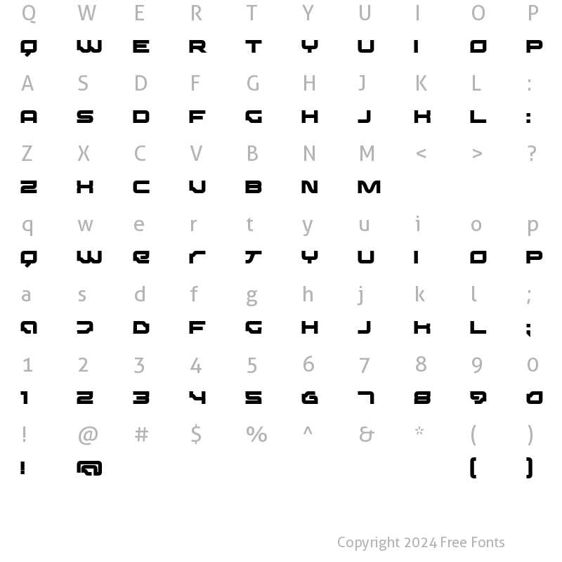 Character Map of Dominator Black