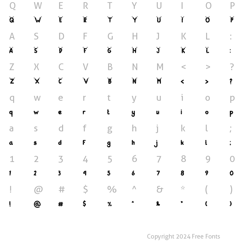 Character Map of Donder Regular