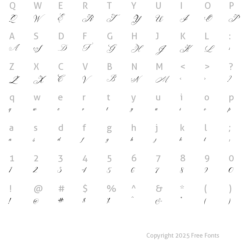 Character Map of Dongatta Story Regular