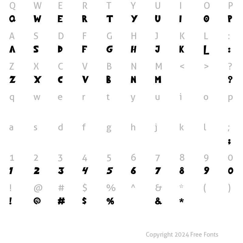 Character Map of DontLie Regular