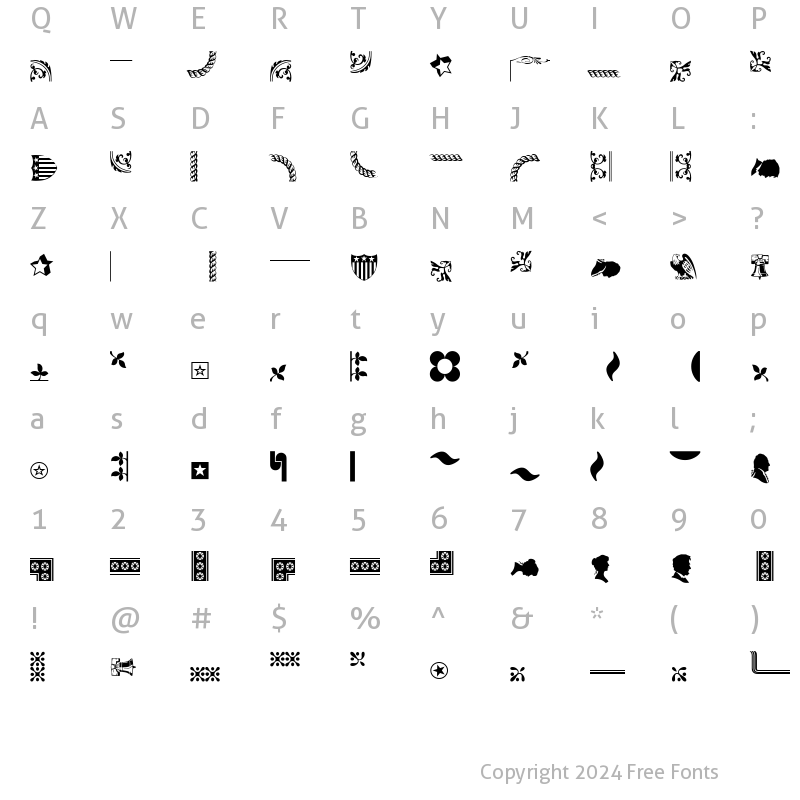 Character Map of Doodle Dingbats Four SSi Regular