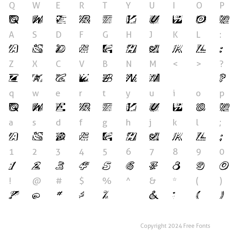 Character Map of Doodle Regular