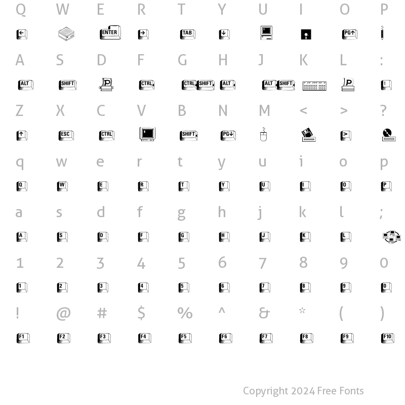 Character Map of DoodleDingbatsSixSSi Regular