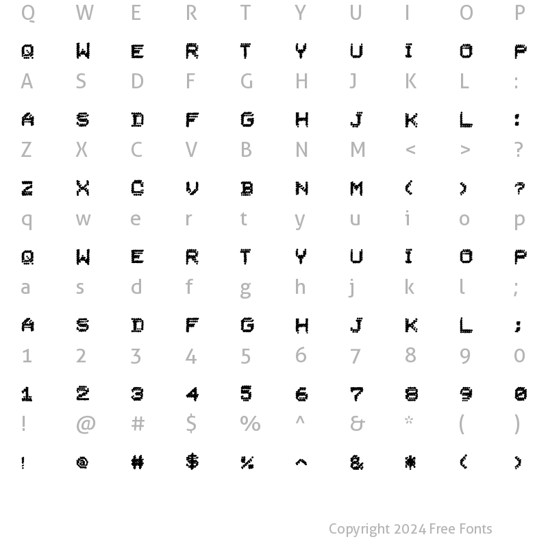 Character Map of DoomPlatoon Medium