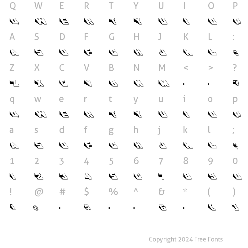 Character Map of DoorJamb Regular