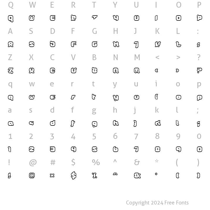 Character Map of DorisOrangeJuicy Medium