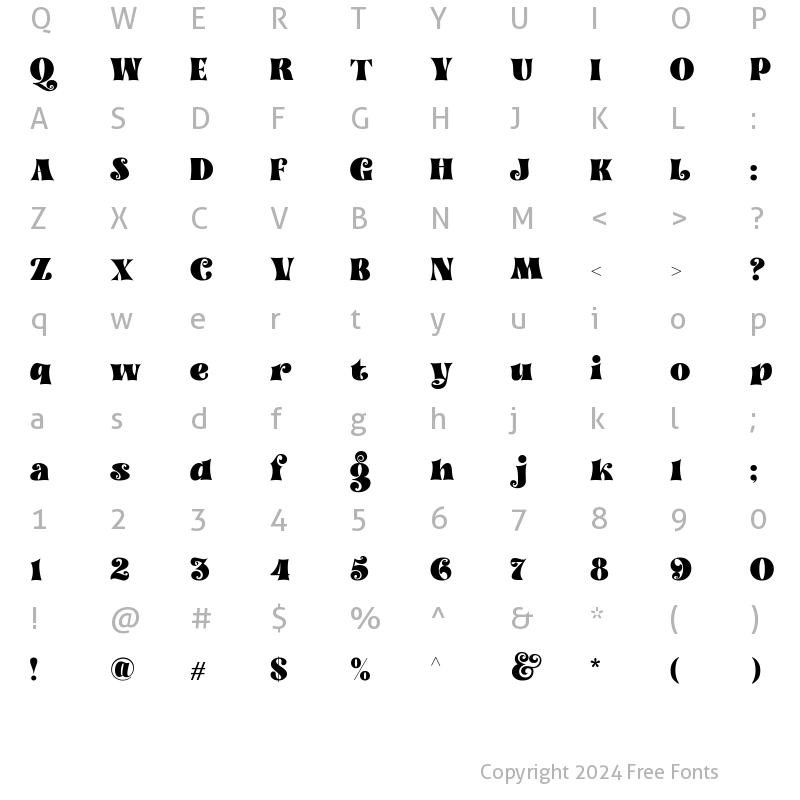 Character Map of Dorris Black