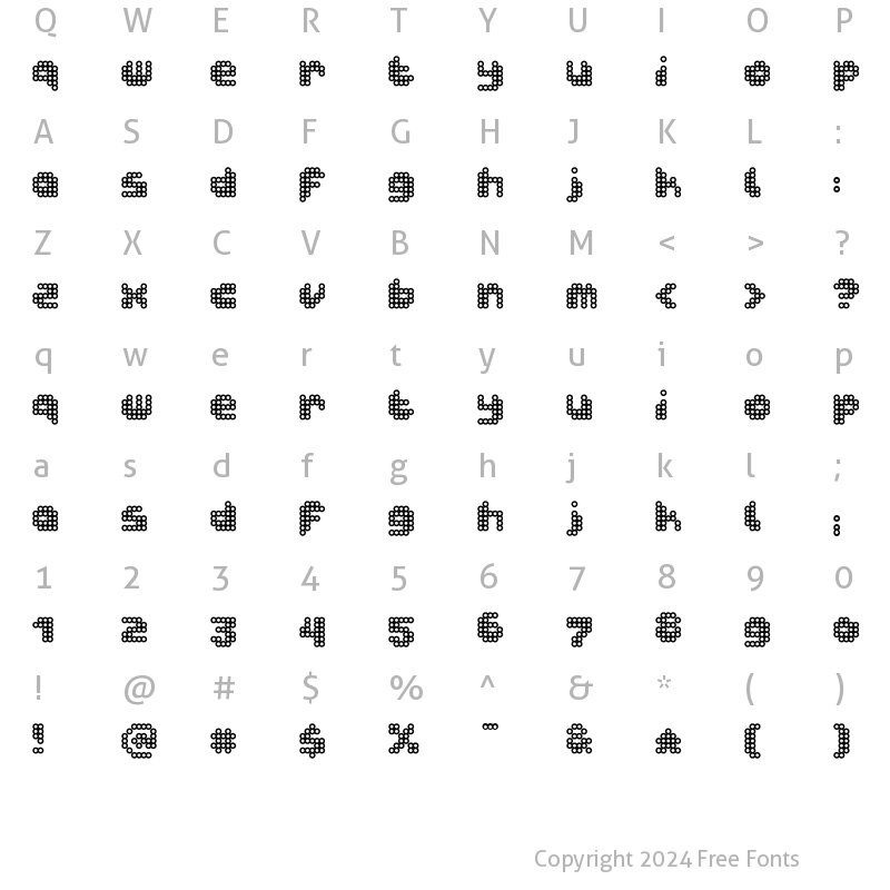 Character Map of dotto zucchero