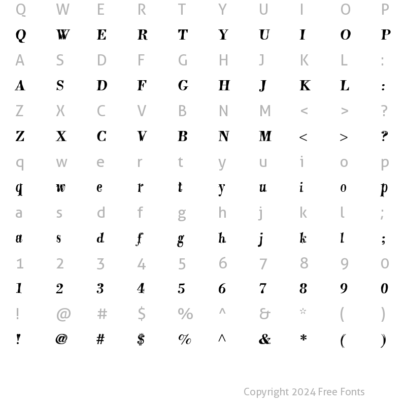 Character Map of DoubleDutch Smooth Regular