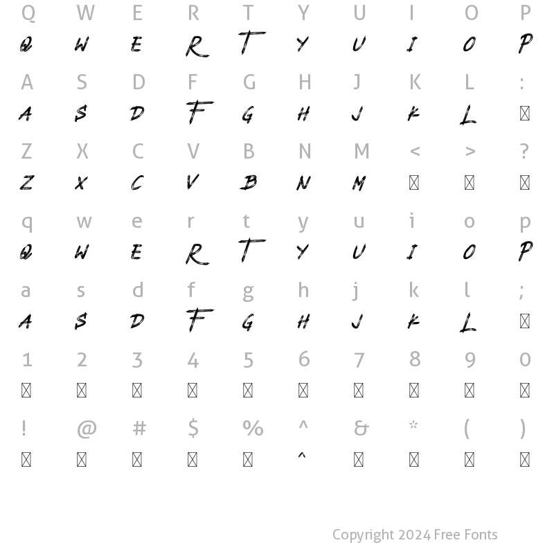 Character Map of Doubtless Alternate