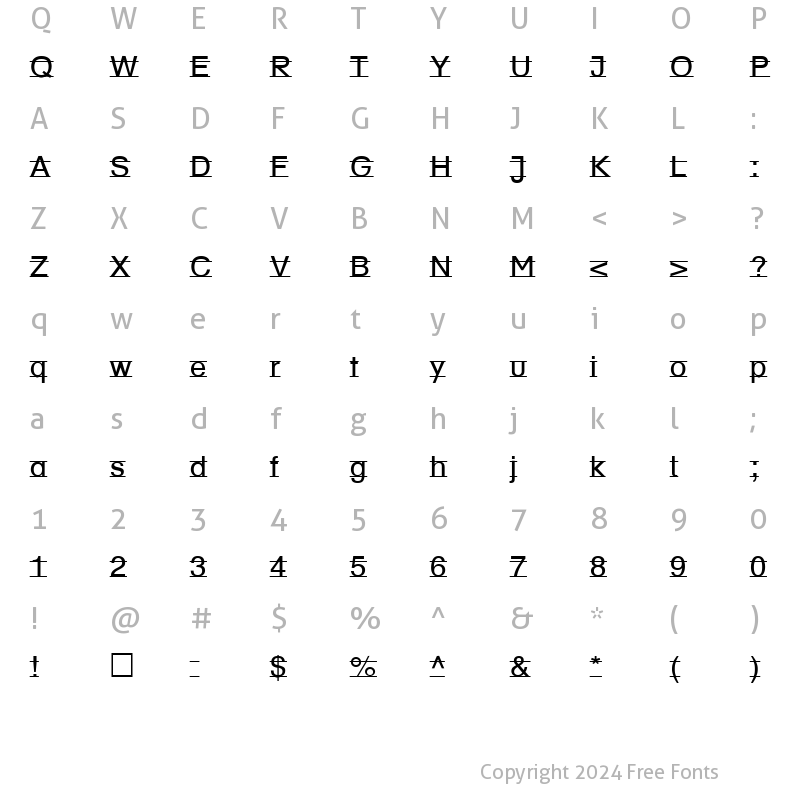 Character Map of DR BY 2 Normal