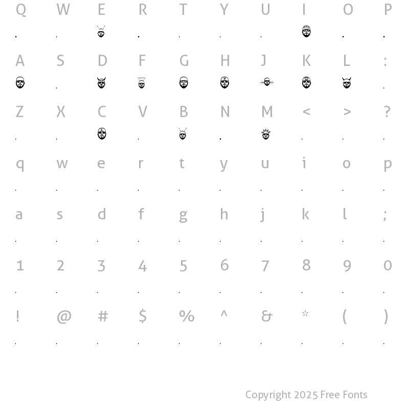 Character Map of Dr. Legume Regular