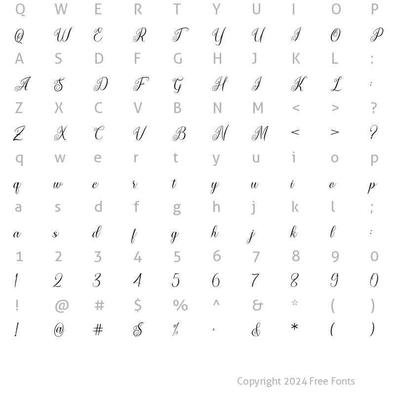 Character Map of Draghile Regular