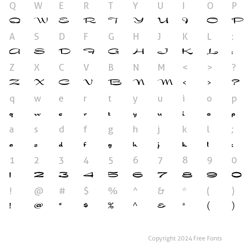 Character Map of Dragonfly MF Regular