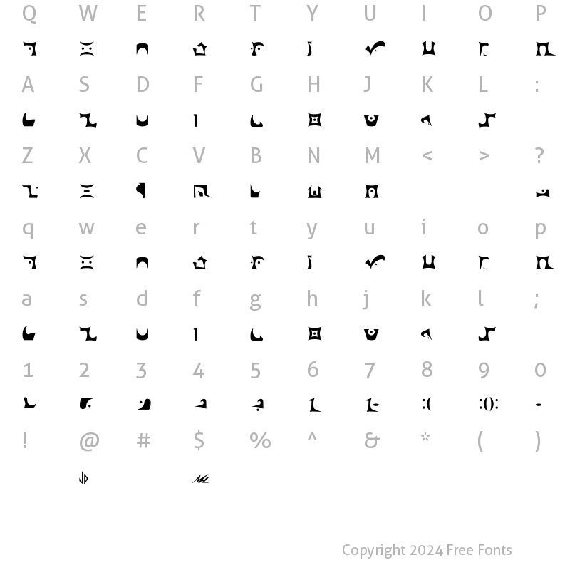 Character Map of Drazi Bold