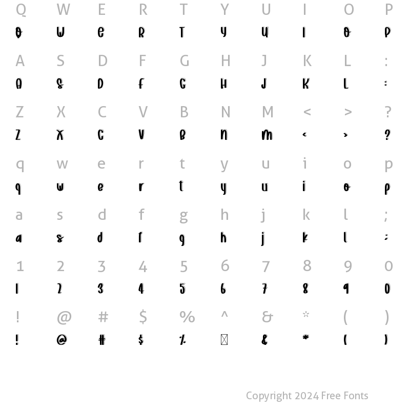 Character Map of Dream Without Fear Shadow