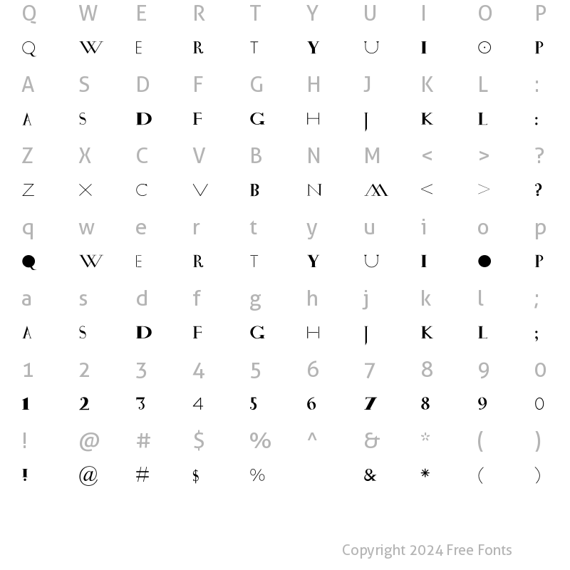 Character Map of Drone Bold